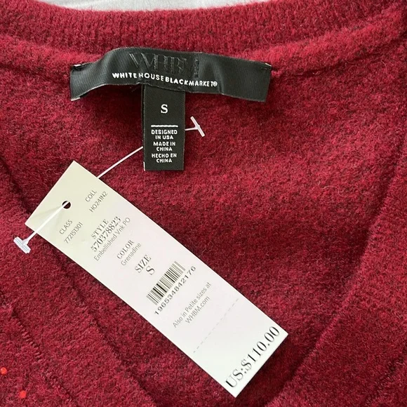 White House Black Market Sparkly Sweater Size S NWT - Picture 4 of 4